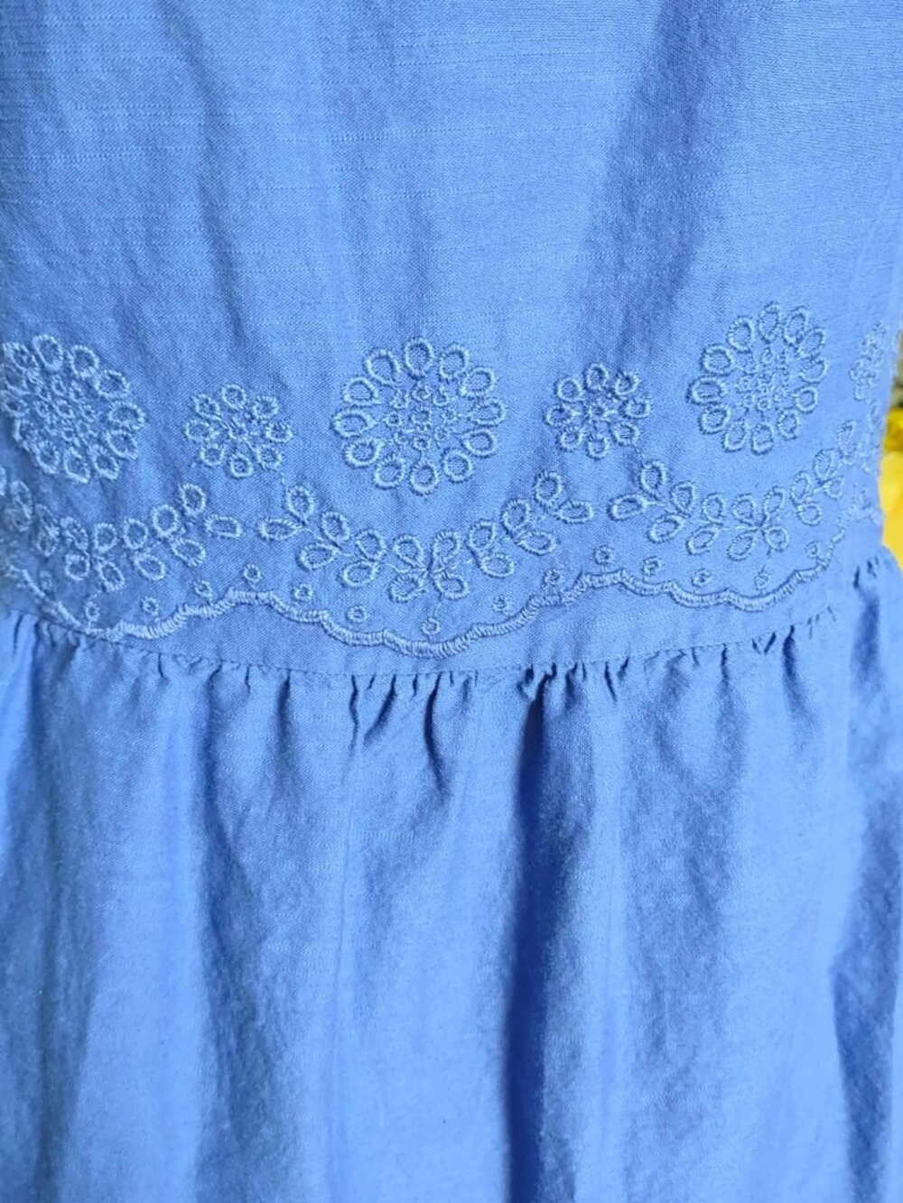 St. John's Bay Sleeveless Tiered Eyelet Sundress — Periwinkle Blue - Picture 3 of 4